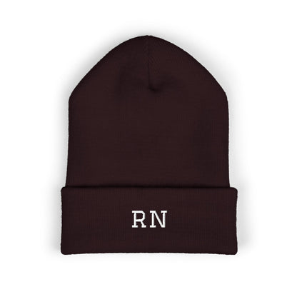 RN Embroidered Cuffed Beanie