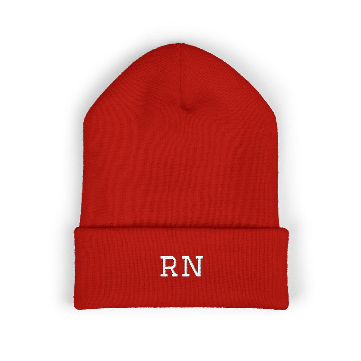 RN Embroidered Cuffed Beanie