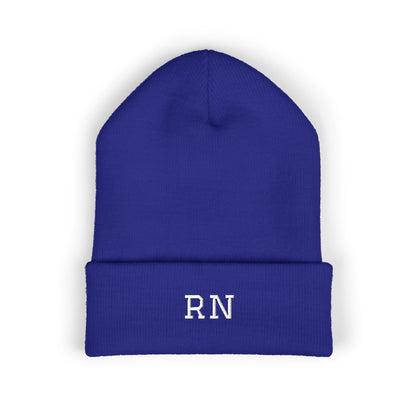 RN Embroidered Cuffed Beanie
