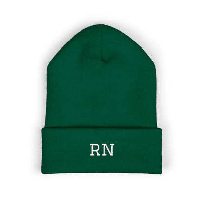 RN Embroidered Cuffed Beanie