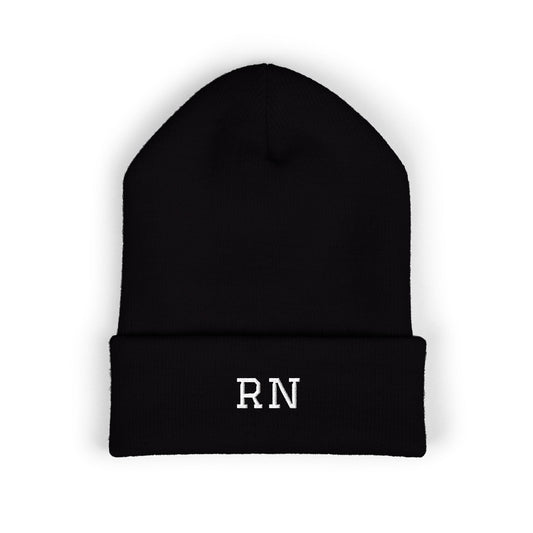 RN Embroidered Cuffed Beanie