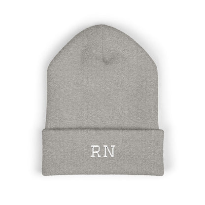 RN Embroidered Cuffed Beanie