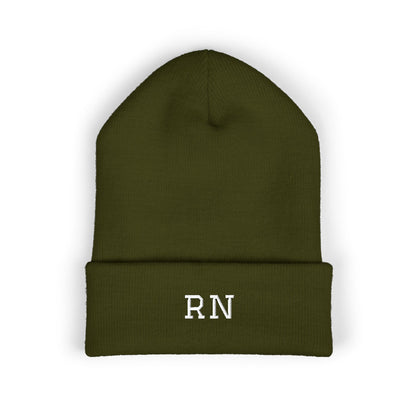 RN Embroidered Cuffed Beanie
