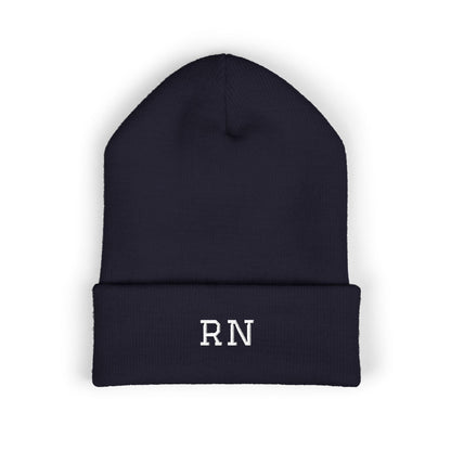 RN Embroidered Cuffed Beanie
